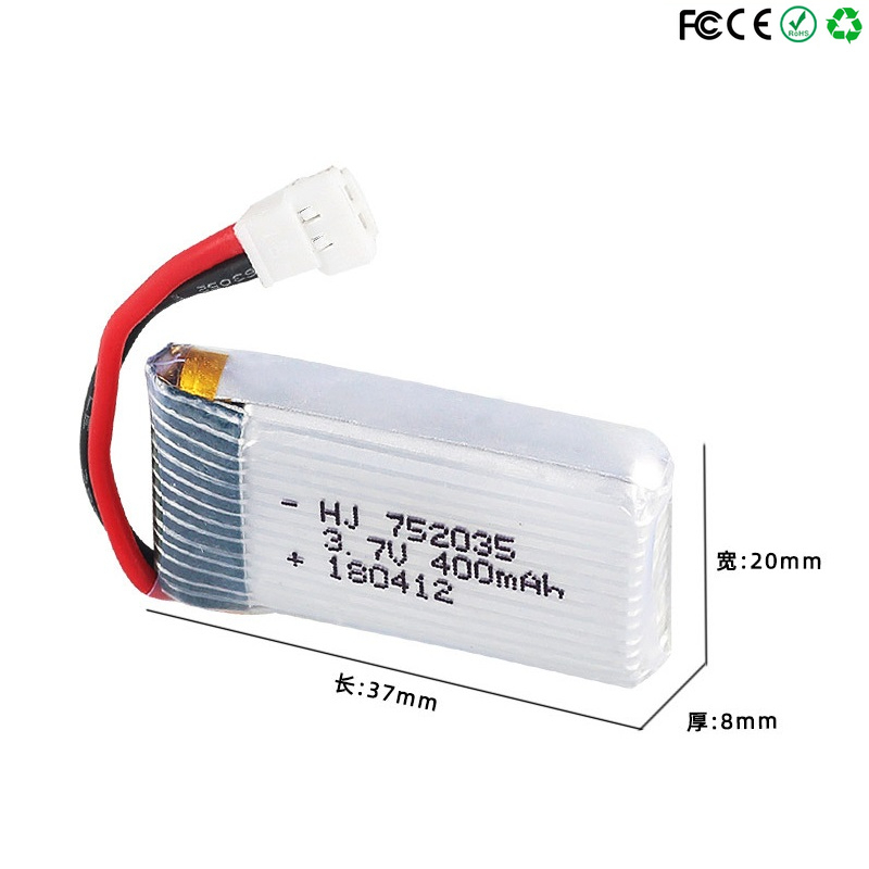 752035 3.7V 400mAh 35C ドローンバッテ - Eachine Drone E58 のレビューと価格