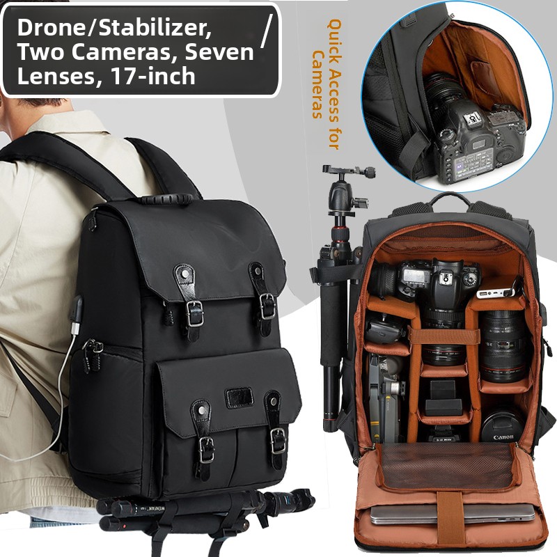 プロ仕様デジタル一眼レフカメラバッグバックパック大容量写真撮 - Drone Backpack のレビューと価格