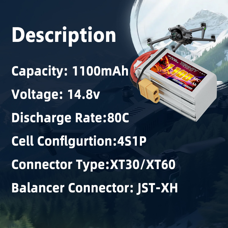 TERANTY 4S 1100mAh 80C/160C リポ - Drone Power Bank のレビューと価格