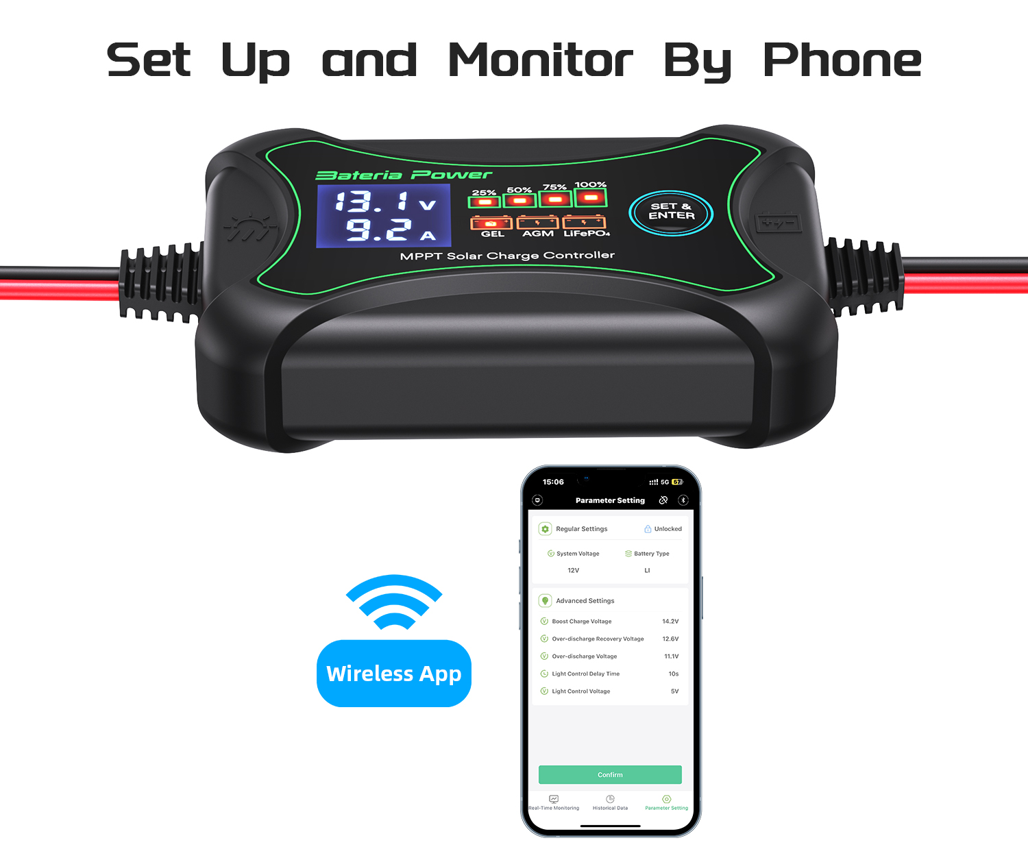 Bateria Power 10A MPPT ワイヤレスソー - Drone Solar Charger のレビューと価格